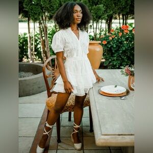 NWT Mable white mini eyelet dress